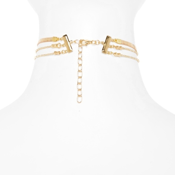 FRASIER STERLING // gold 3 strand necklace rose painted frosted heart pendant - Picture 7 of 8